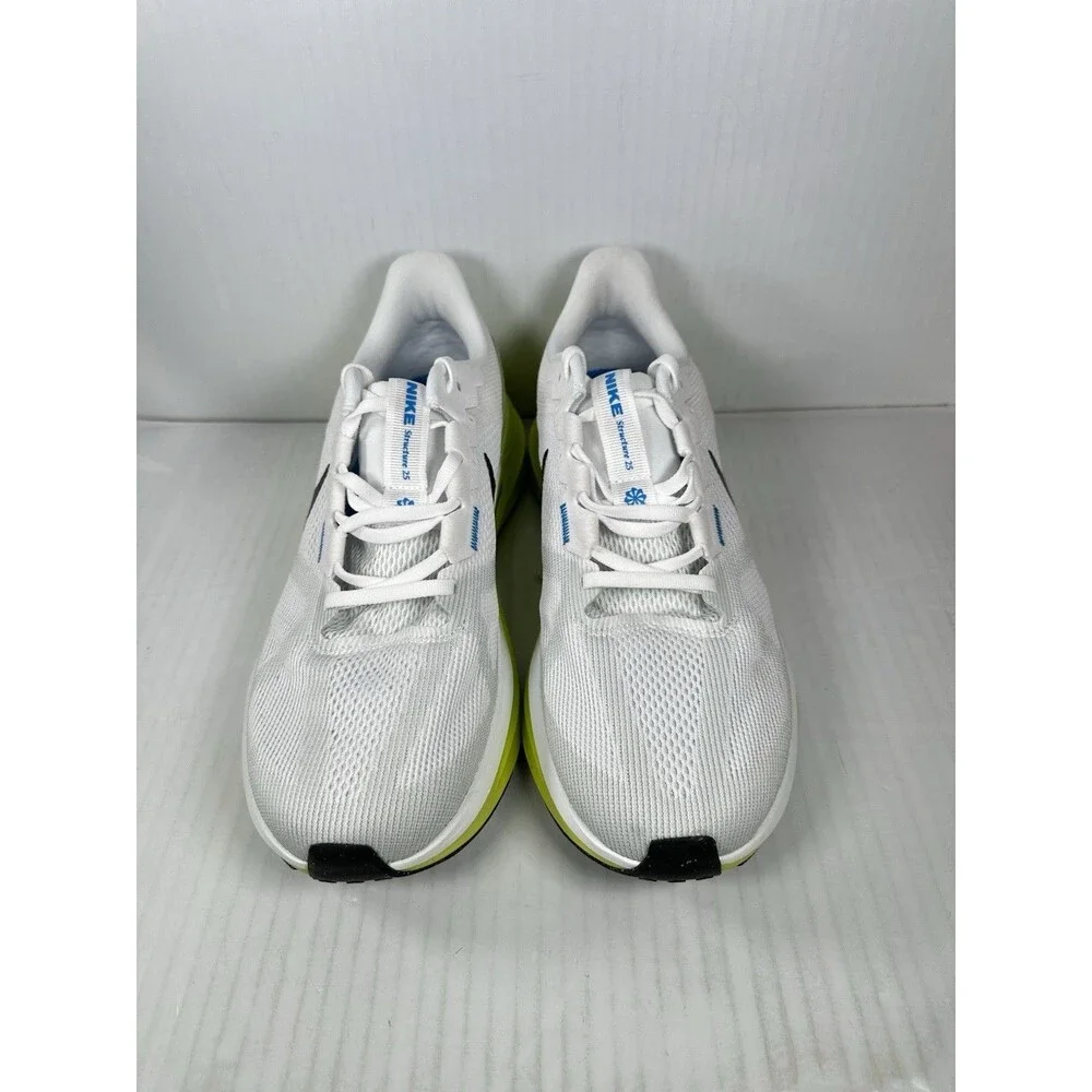 Size 12 Nike Air Zoom Structure 25 Running Mens White Cyber Black DJ7883-108 NEW